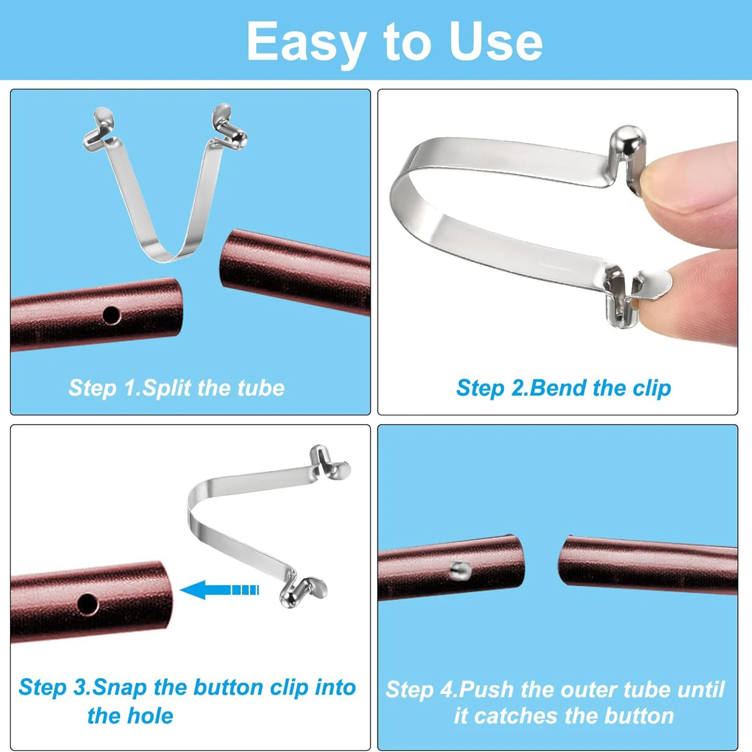 5-10pcs Double Button Kayak Pa - Pipe Bending Spring ulasan dan harga